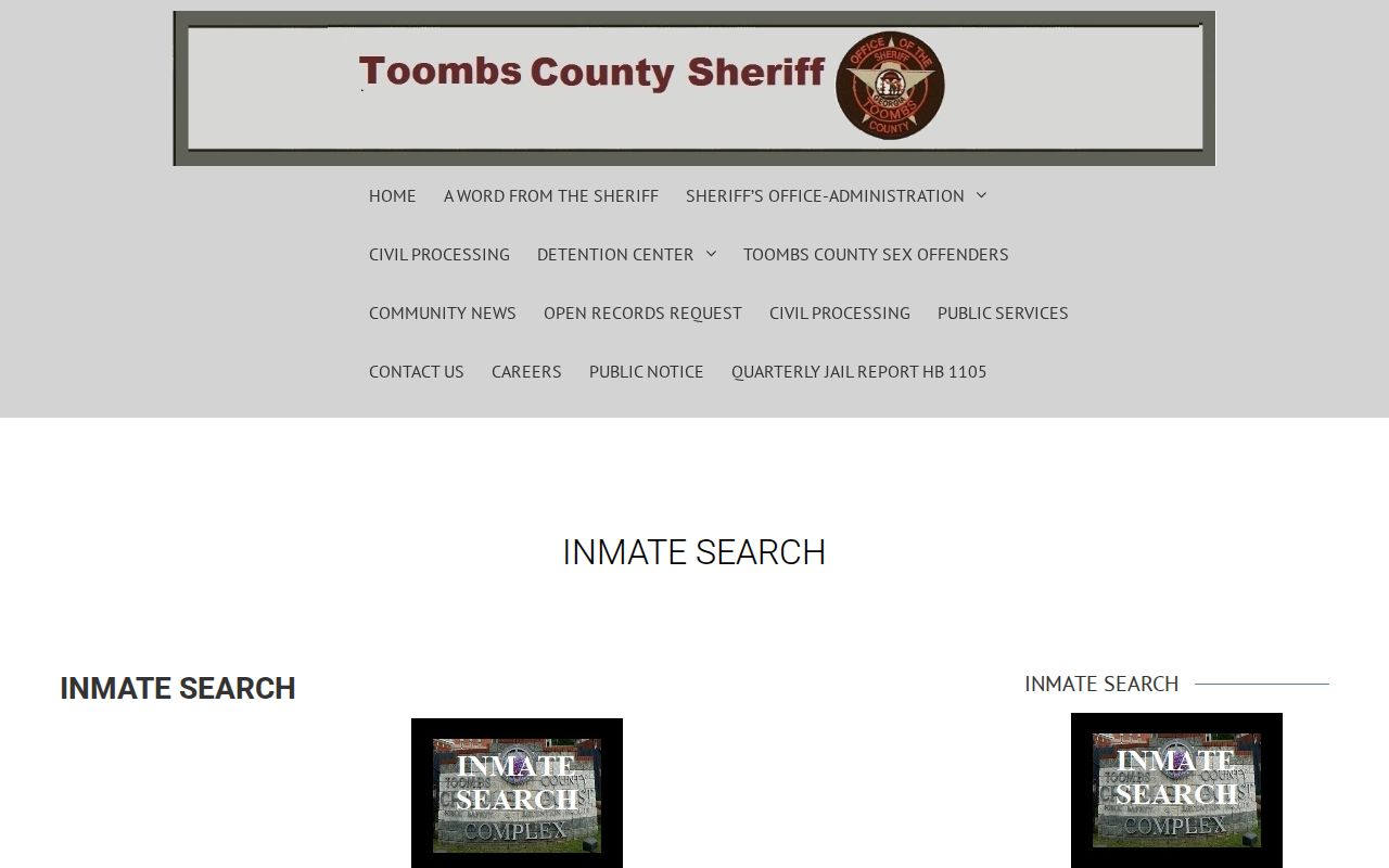 Toombs County arrest history current inmate search