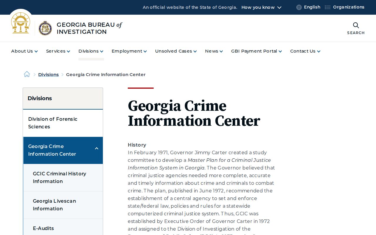 Toombs County criminal history Georgia Crime Information Center
