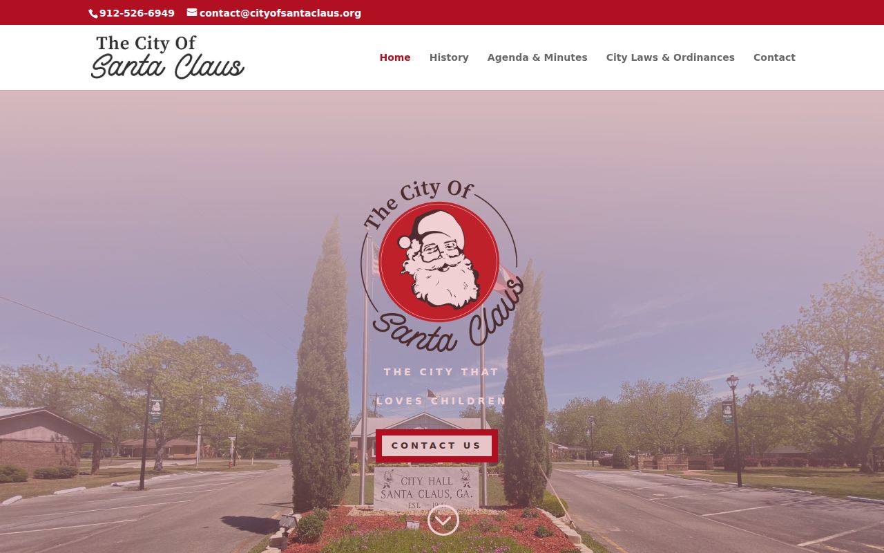 Official City of Santa Claus municipal website